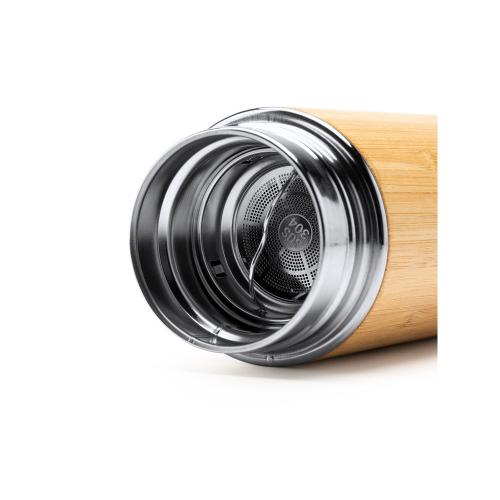 Термос CEDRO из нержавеющей стали 304 и бамбука с заварочным устройством, 480 мл; - купить необычные сувениры в Воронеже