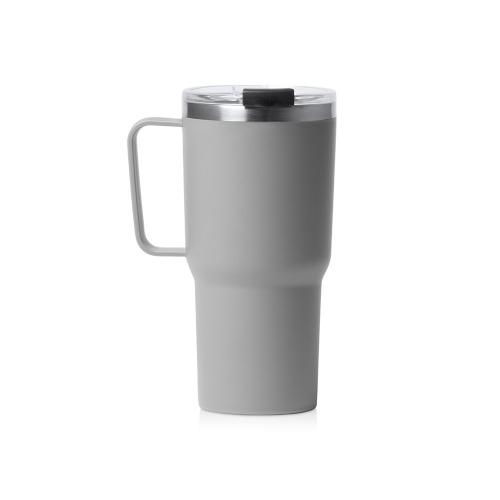 Термокружка Кенчер с двойными стенками из нержавеющей стали 304 и полипропилена, серый