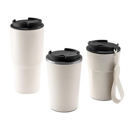 Термокружка KEURY из нержавеющей стали с двойными стенками и ручкой с керамической слоем; - купить именные сувениры в Воронеже