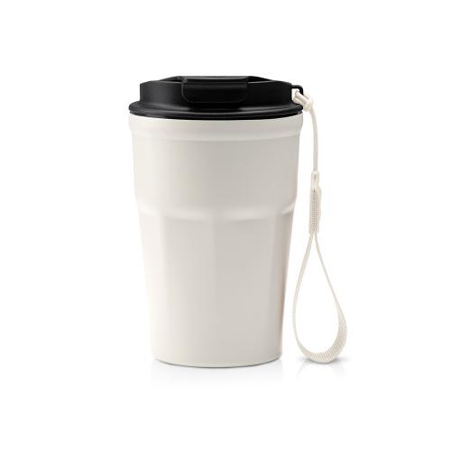 Термокружка KEURY из нержавеющей стали с двойными стенками и ручкой с керамической слоем, белый