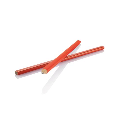 Деревянный карандаш, 25 см, красный - красный