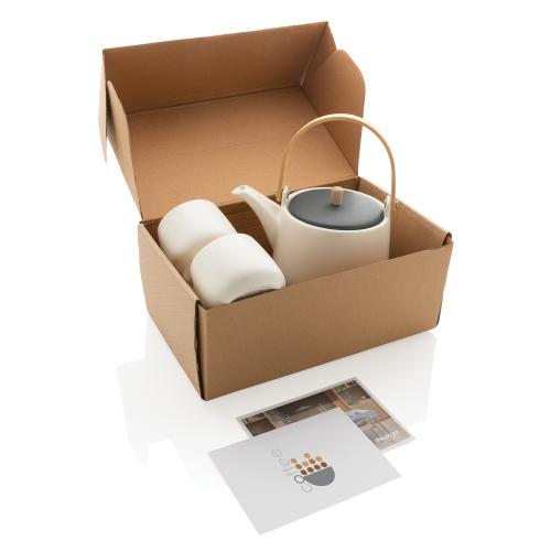 Набор керамический чайник Ukiyo с чашками; - купить именные сувениры в Воронеже