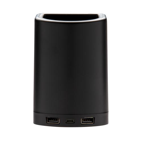 Док-станция Light up для беспроводной зарядки с подставкой для ручек; - купить подарки с логотипом в Воронеже