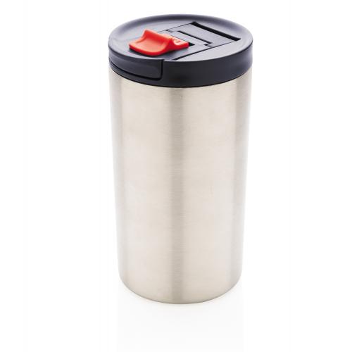 Герметичная вакуумная термокружка с двойными стенками и замком, 300 мл - серебряный; синий