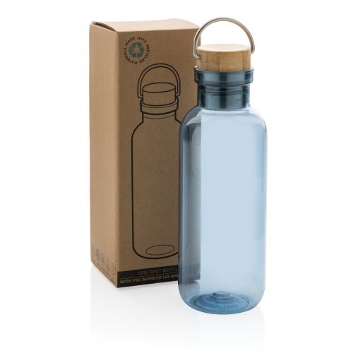 Бутылка для воды из rPET GRS с крышкой из бамбука FSC; - купить необычные подарки в Воронеже