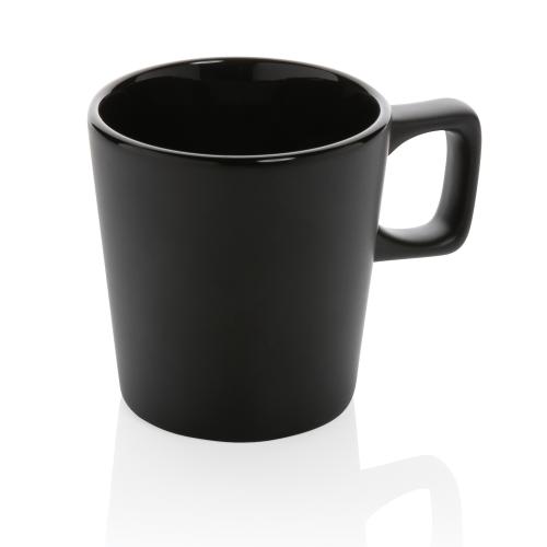 Керамическая кружка для кофе Modern - черный; черный