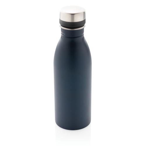 Бутылка для воды Deluxe из переработанной нержавеющей стали, 500 мл - темно-синий;