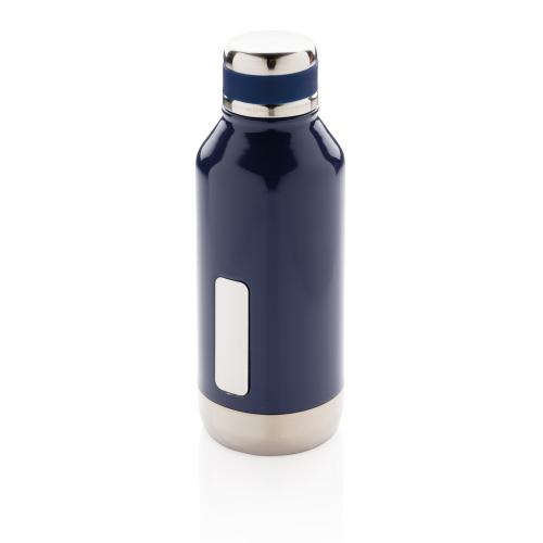 Герметичная вакуумная бутылка с шильдиком - синий;