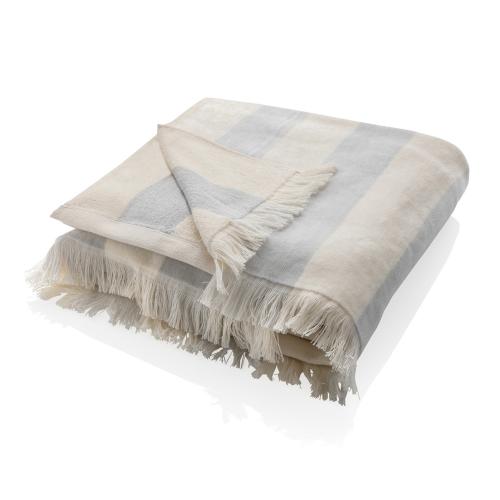 Пляжное полотенце Ukiyo Yukari XL из переработанного хлопка AWARE™, 100x180 см - серый;