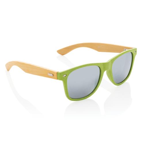 Солнцезащитные очки Wheat straw с бамбуковыми дужками - зеленый