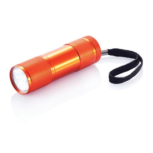 Алюминиевый фонарик Quattro, оранжевый - оранжевый