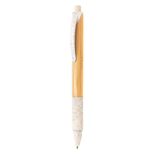 Ручка из бамбука и пшеничной соломы - белый;