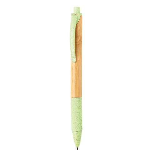 Ручка из бамбука и пшеничной соломы - зеленый;