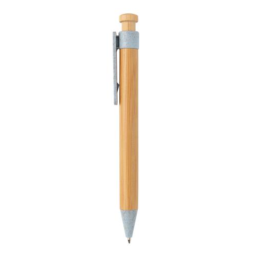 Бамбуковая ручка с клипом из пшеничной соломы; - купить необычные подарки в Воронеже