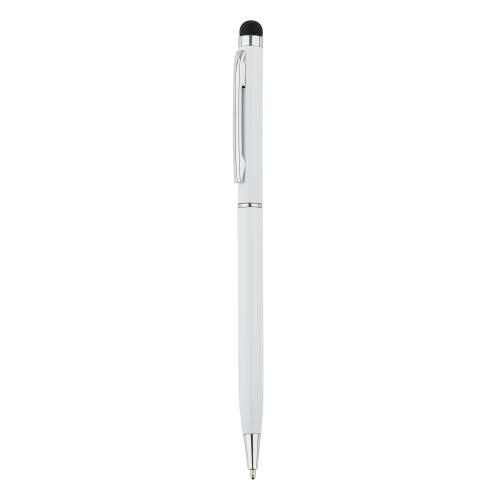 Тонкая металлическая ручка-стилус - белый;