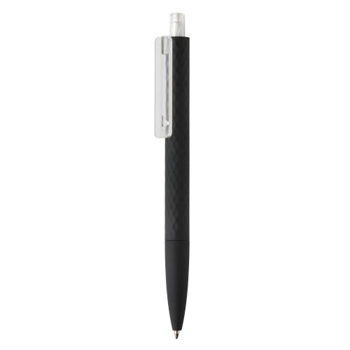 Черная ручка X3 Smooth Touch, прозрачный - черный; прозрачный