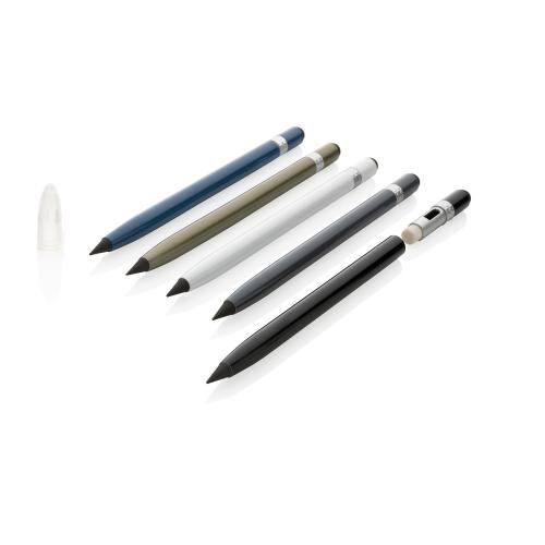 Алюминиевый вечный карандаш с ластиком; - купить подарки с логотипом в Воронеже