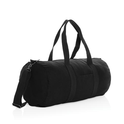 Спортивная сумка Impact из переработанного неокрашенного канваса AWARE™, 285 г/м² - черный;