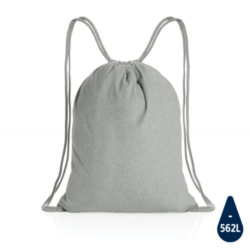 Рюкзак на шнурке Impact из переработанного хлопка AWARE™, 145 г - серый;
