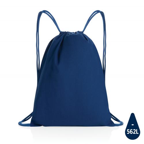 Рюкзак на шнурке Impact из переработанного хлопка AWARE™, 145 г - синий;
