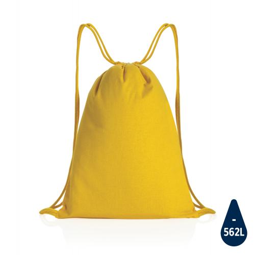 Рюкзак на шнурке Impact из переработанного хлопка AWARE™, 145 г - желтый;