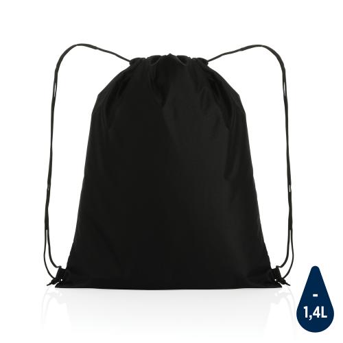 Плотный рюкзак на шнурке Impact из RPET AWARE™ - черный;