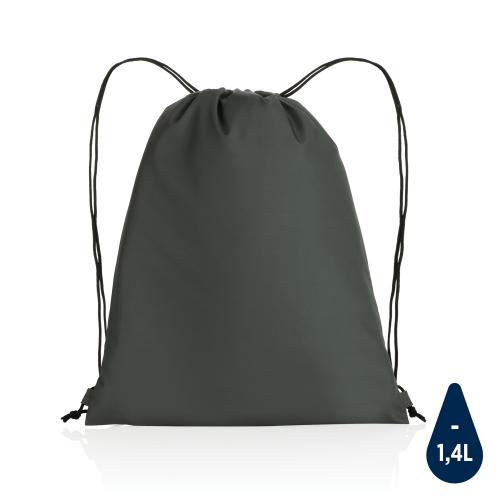 Плотный рюкзак на шнурке Impact из RPET AWARE™ - темно-серый;
