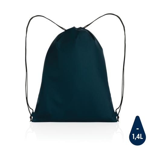Плотный рюкзак на шнурке Impact из RPET AWARE™ - темно-синий;