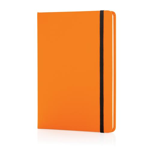 Блокнот для записей Basic в твердой обложке PU, А5 - оранжевый