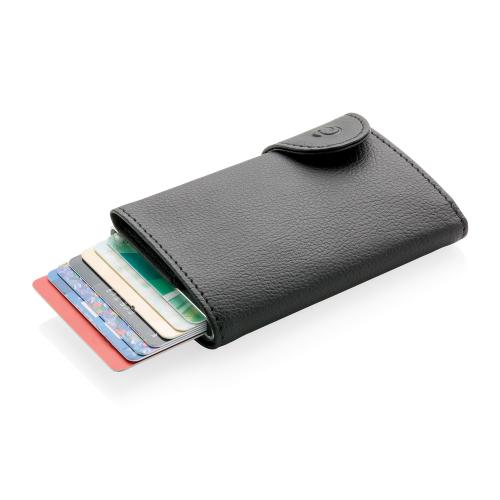 Кошелек с держателем для карт C-Secure RFID - черный; серебряный