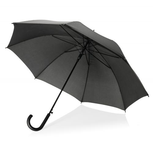 Автоматический зонт-трость, d115 см, черный - черный