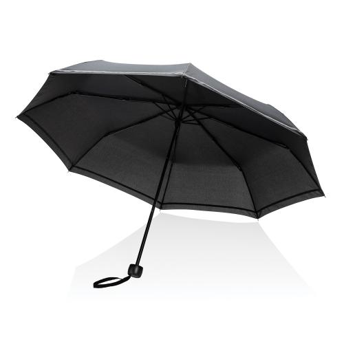 Компактный зонт Impact из RPET AWARE™ со светоотражающей полосой; - купить необычные сувениры в Воронеже