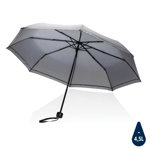 Компактный зонт Impact из RPET AWARE™ со светоотражающей полосой, d96 см - серый;