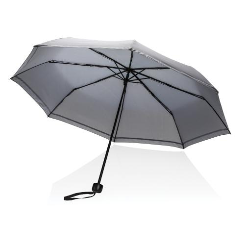 Компактный зонт Impact из RPET AWARE™ со светоотражающей полосой; - купить подарки с логотипом в Воронеже