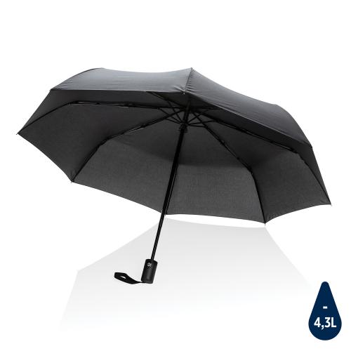 Плотный зонт-автомат Impact из RPET AWARE™, d94 см - черный;